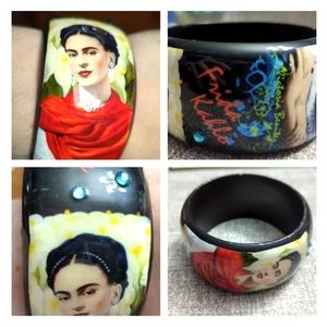 Frida Kahlo bracelet signed by jewelry artist Victoria Benitez - unique design